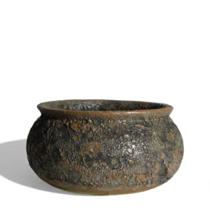 Rustic Lava Textured Ceramic Bowl Planter