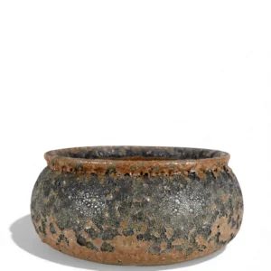 Earthstone Lava Textured Ceramic Bowl Planter