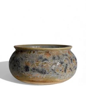 Vintage Ash Lava Textured Ceramic Bowl Planter