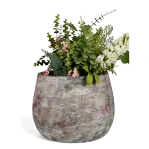 Rustic Stone Finish Ceramic Planter