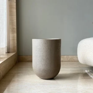 Sienna Matte Curve Fiberglass Planter
