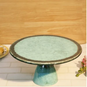 Aqua Mist Ceramic Cake Stand