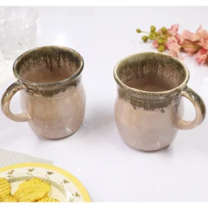 Mocha Drizzle Ceramic Mug Set