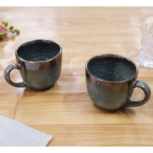 Olive Mist Round Ceramic Mug Set