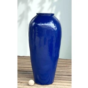 Royal Cobalt Tall Ceramic Glazed Planter