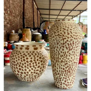 Handcrafted Leopard Print Ceramic Planter – Luxury Decorative
