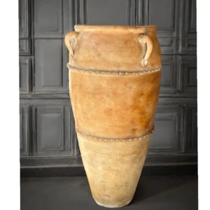 Tall Terracotta Beaded Ceramic Planter