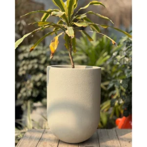 Creamy Matte Frp Capsule Planter
