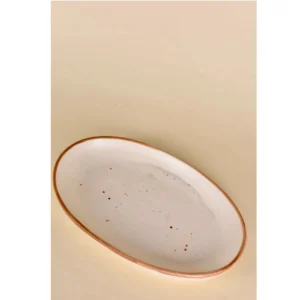 Rustic Rim Oval Plate