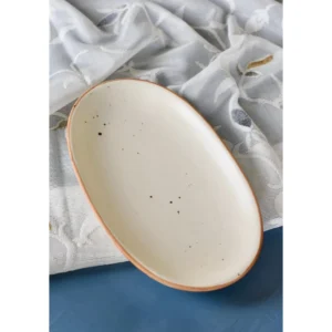 Rustic Speckle Oval Serving Platter