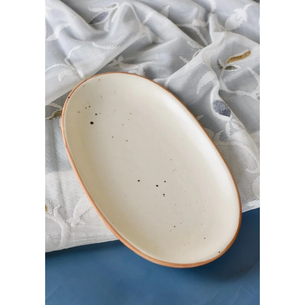 Rustic Speckle Oval Serving Platter
