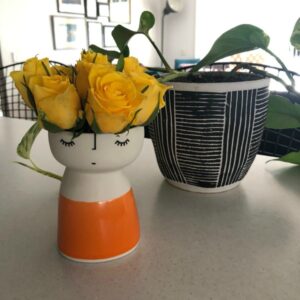 Cute Girl Face Flower Vase