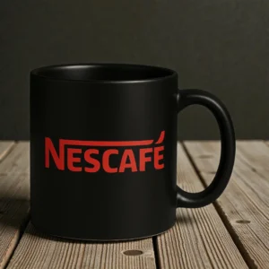 Black Matte Custom Print Ceramic Mug