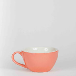 Peach Bloom Wide Ceramic Cup