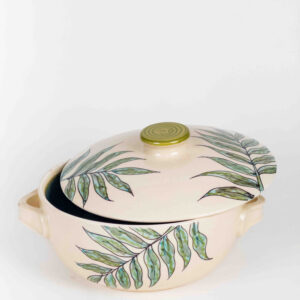 Botanic Leaf Hand-Painted Ceramic Casserole