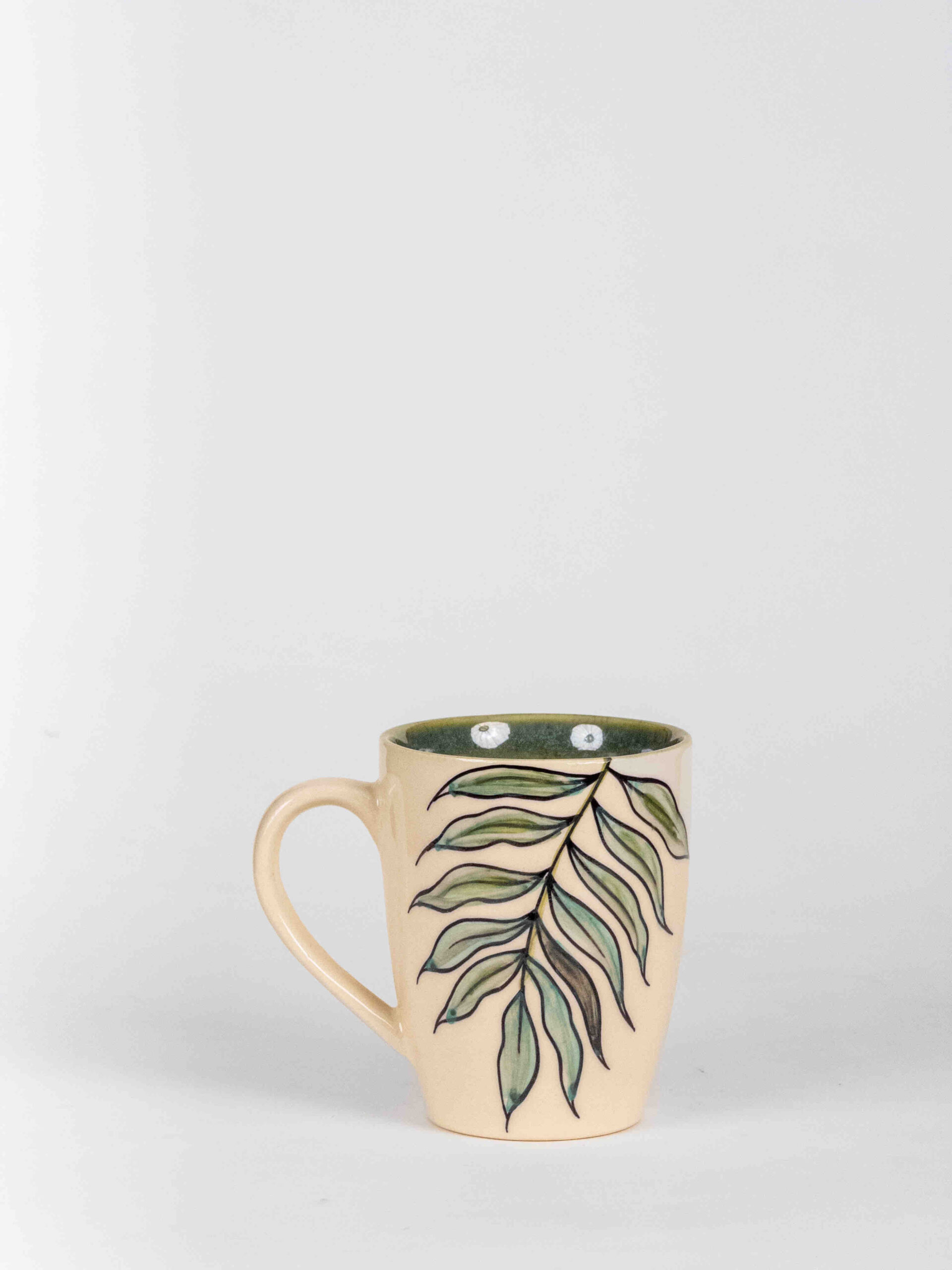 Leaf Whisper Hand-Painted Ceramic Mug
