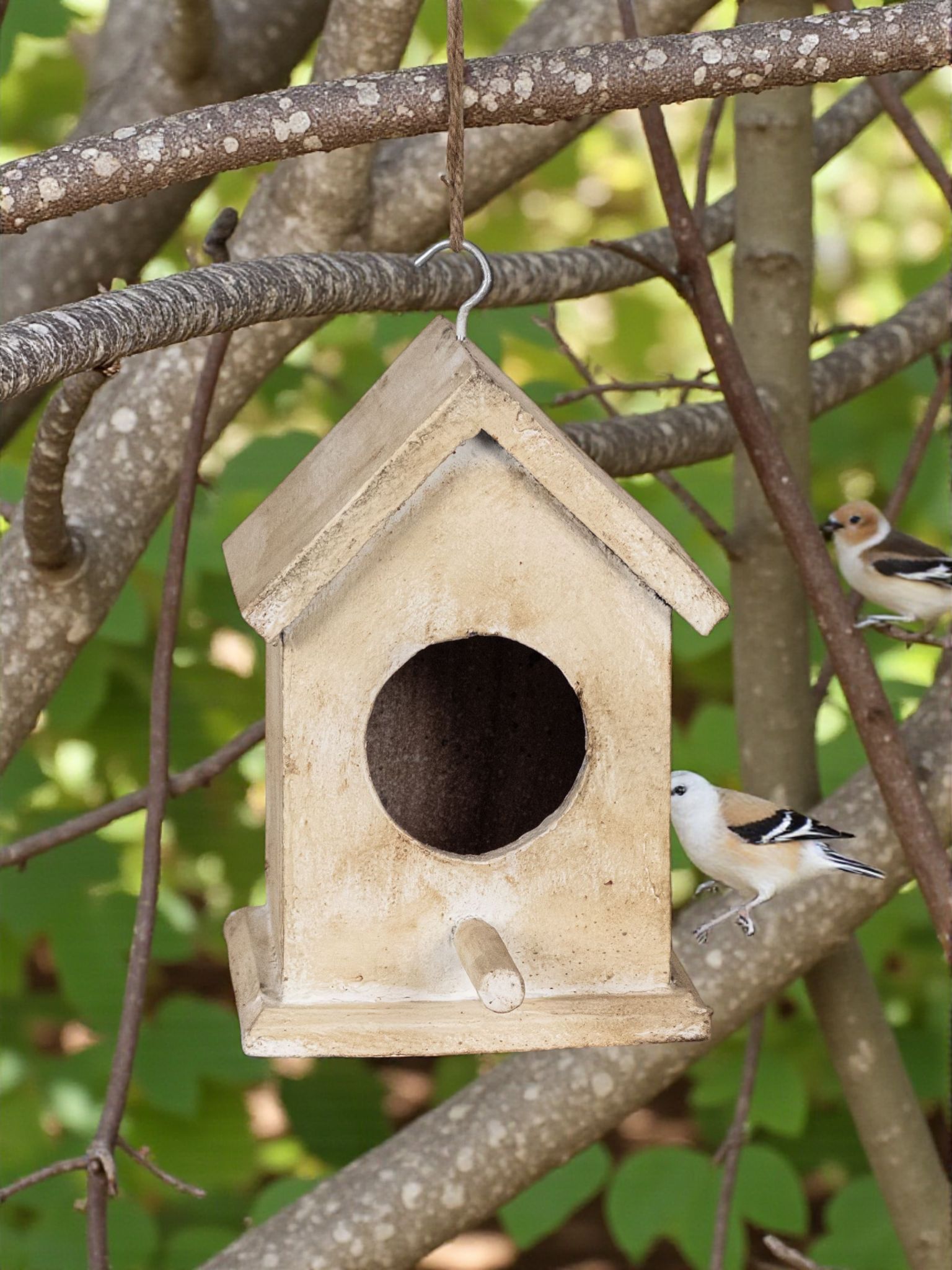 Floral Haven Handcrafted Ceramic Birdhouse