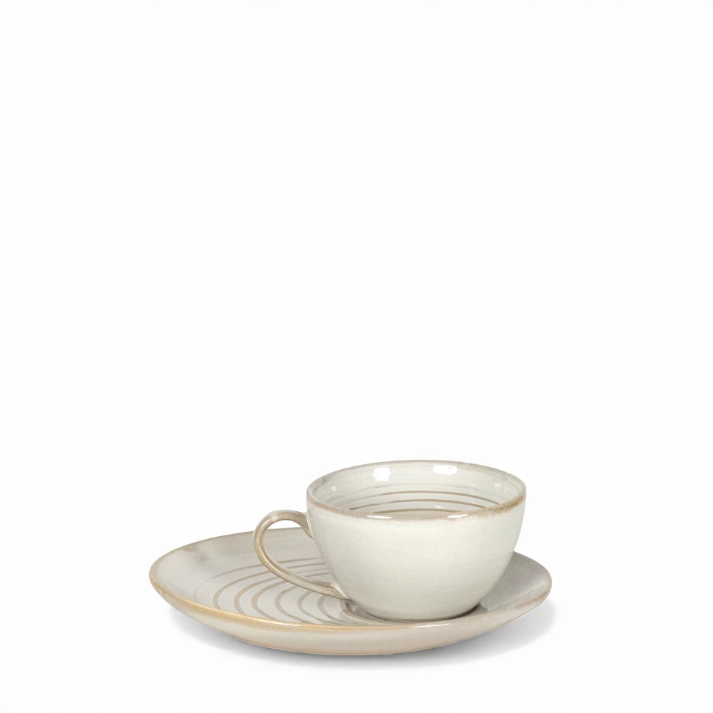 Ivory Calm Wide Coffeezone Cappuccino Ceramic Cup