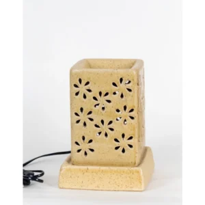 Golden Petal Square Ceramic Aroma Oil Burner