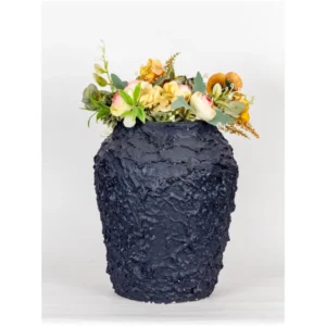 Obsidian Terra Grande Textured Ceramic Vase