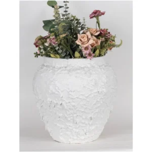 Terra Alba Classic Textured Ceramic Vase