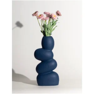 Ripple Azul Sculptural Ceramic Vase