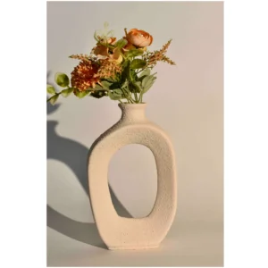 Arc Alba Sculptural Ceramic Vase