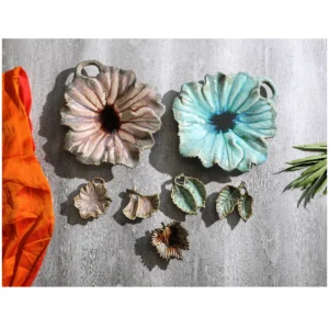 Petal Vein Azure Bloom Platter