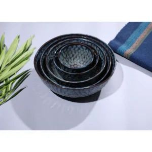 Midnight Ripple Nesting Bowl Set