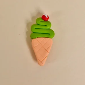 Clay Ice Cream Cone Fridge Magnet
