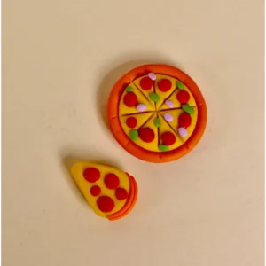 Clay Pizza Fridge Magnet Set – Whole Pizza & Slice