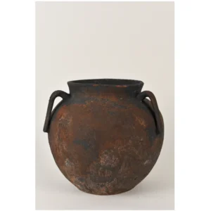Vintage Rust Finish Earthen Pot