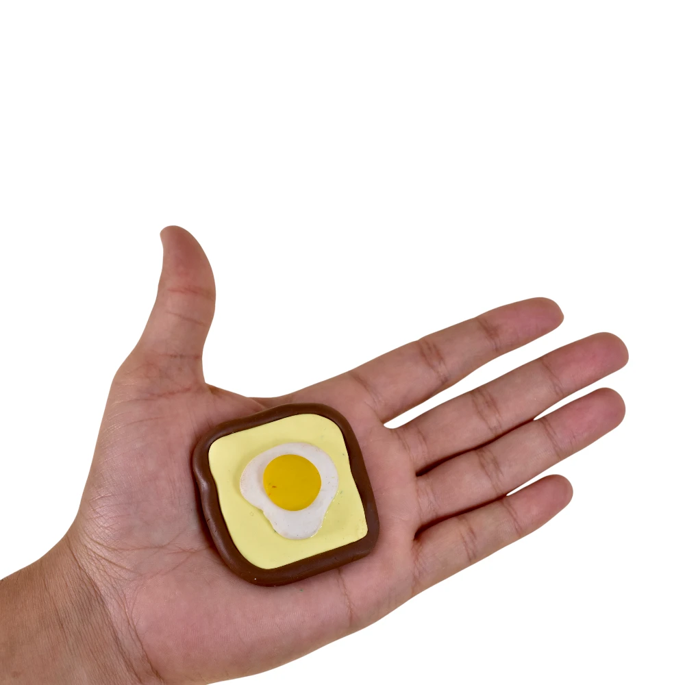 Fried Egg Toast Fridge Magnet