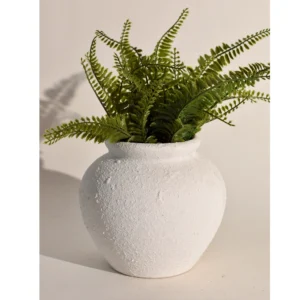 Textured White Rustic Vase |