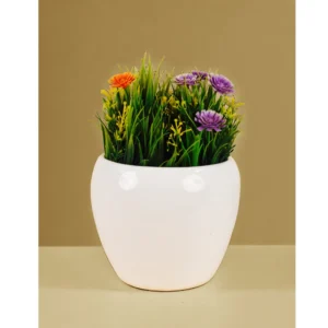Glossy White Ceramic Pot