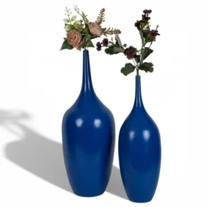 Cobalt Muse Sculptural Ceramic Vase Set