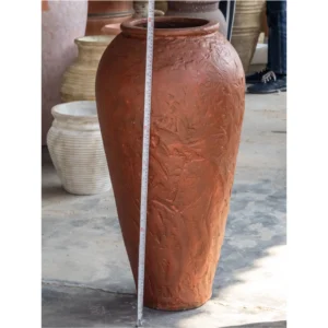 Textured Earth Terracotta Floor Vase – Rustic Clay Finish
