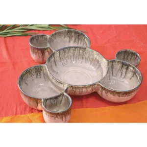 Terra Flow Ceramic Snack Platter