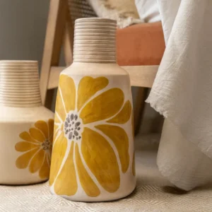 Solana Bloom Hand-Painted Ceramic Vase
