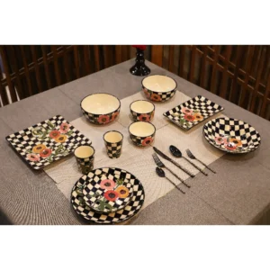 Floral Check Artisan Tableware