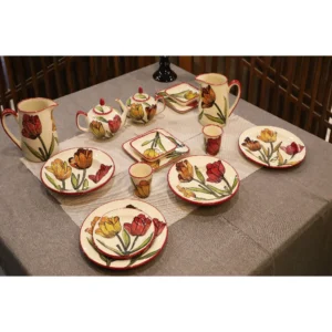Tulip Garden Hand-Painted Dinnerware Collection 🌷 (Best fit)
