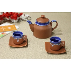 Claywave Blue Tea Set