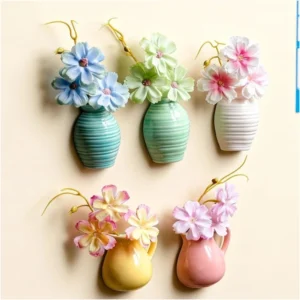 Floral Mini Vase Fridge Magnet Collection