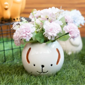 Cute Pup Ceramic Planter