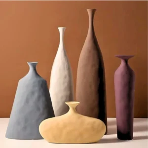 Sculptura Matte Ceramic Vase Collection