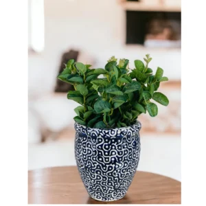 Indigo Mosaic Artisan Planter