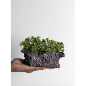 Stone Bark Trough Planter