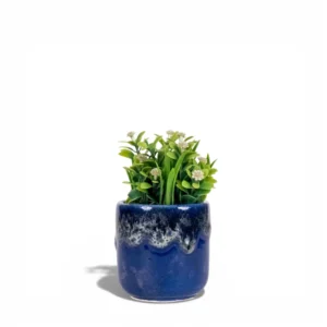 Midnight Wave Ceramic Planter