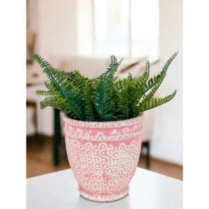 Blush Maze Textured Ceramic Planter