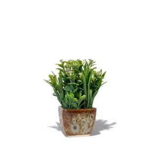 Rustic Ember Square Ceramic Planter